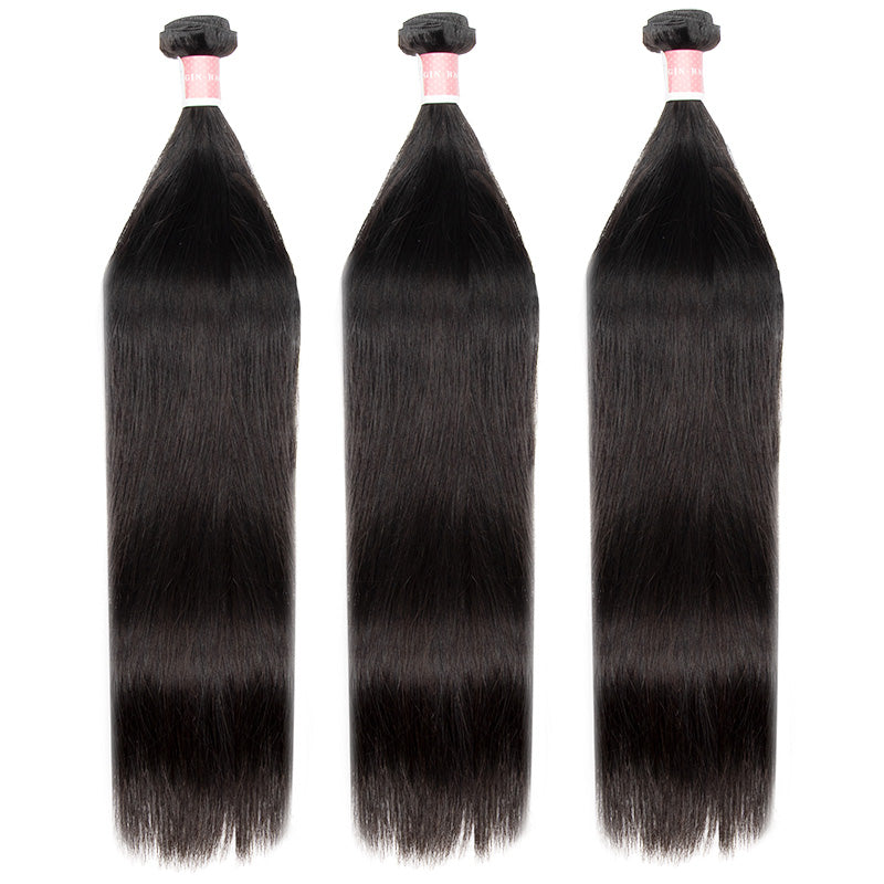 100% Top Virgin Hair Straight Hair Extensions 1 Bundles