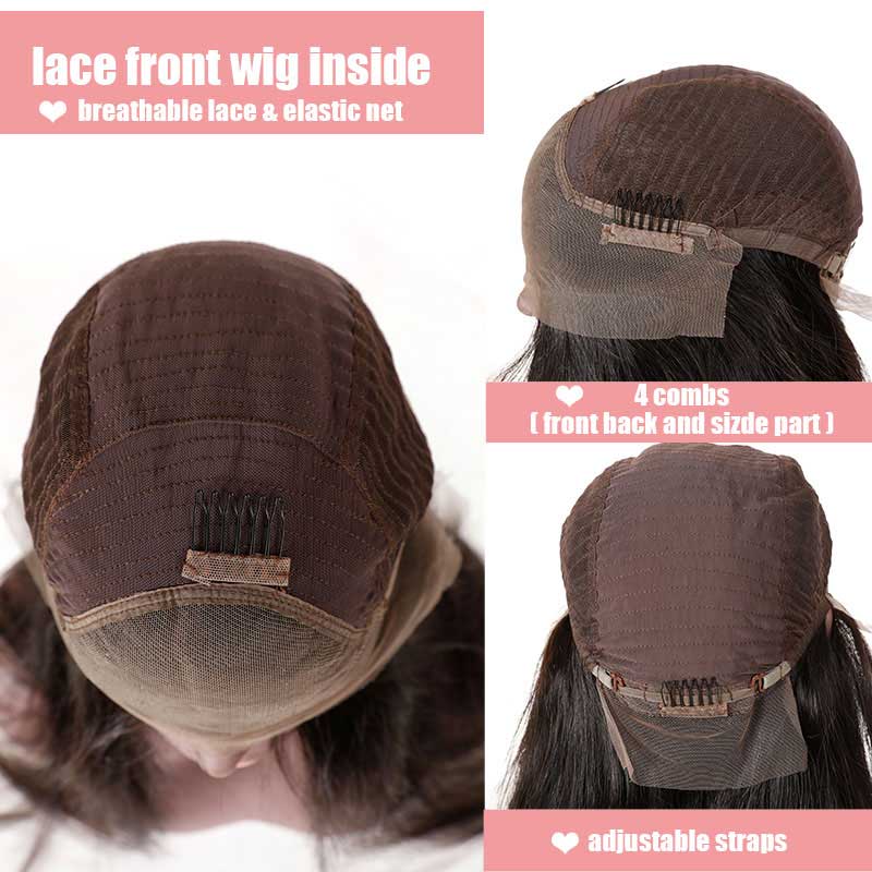 B Top Virgin 13x4 Deep Wave Lace Front Transparent Wig 150 Density with Baby Hair