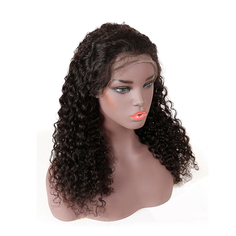 B Top Virgin 13x4 Italian Curly Lace Front Wig 150 Density with Baby Hair