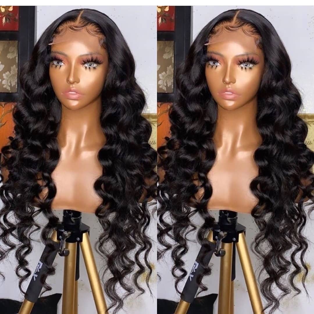 B Top Virgin Deep Wave 4x4/5x5 HD Closure Wig Human Hair Wig 150/180 Density