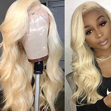 B Top Virgin 613 Blonde 13x6 Body Wave Lace Front Wig 180 Density with Baby Hair