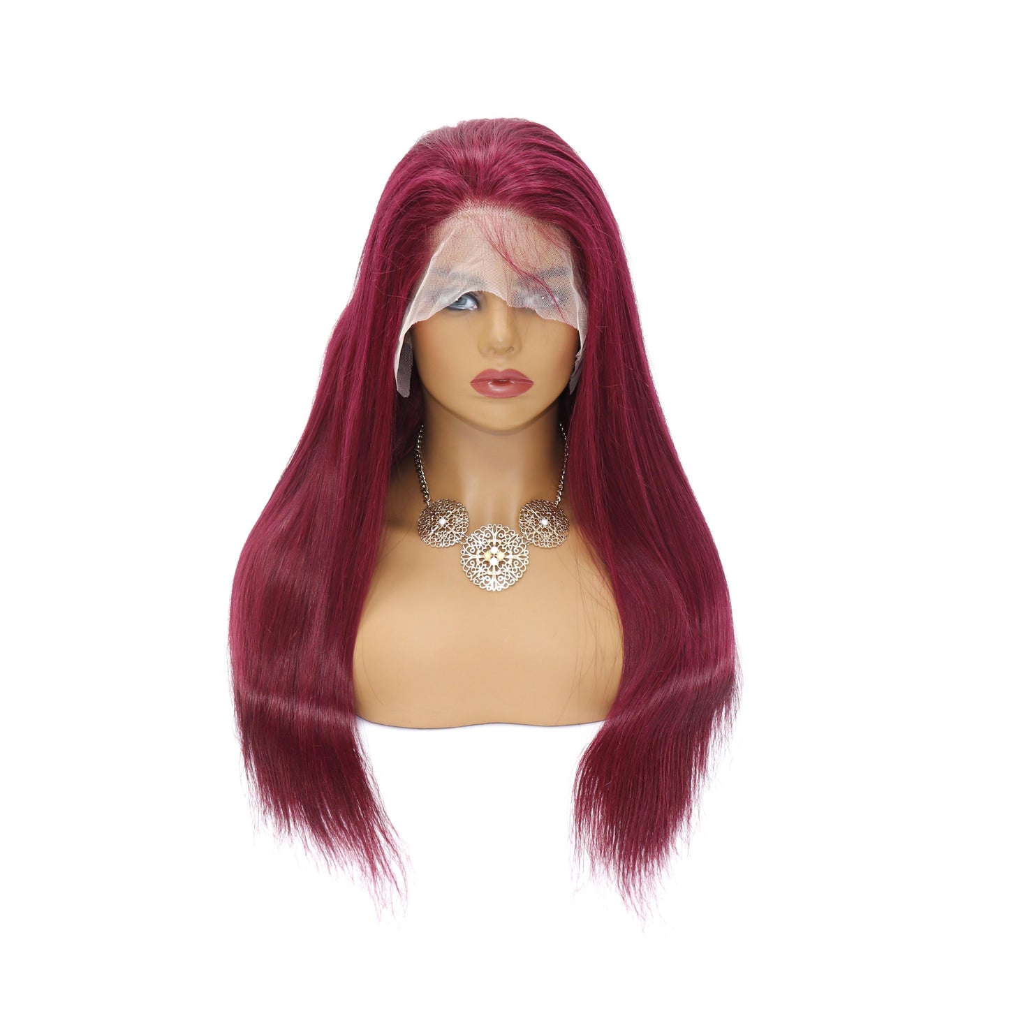 Top Virgin 13x4 Straight Hair Lace Front 99J Wig 180% Density