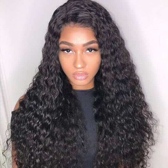 B Top Virgin Italian Curly 4x4/5x5 Transparent Lace Closure Wig Human Hair Wig 150/180 Density