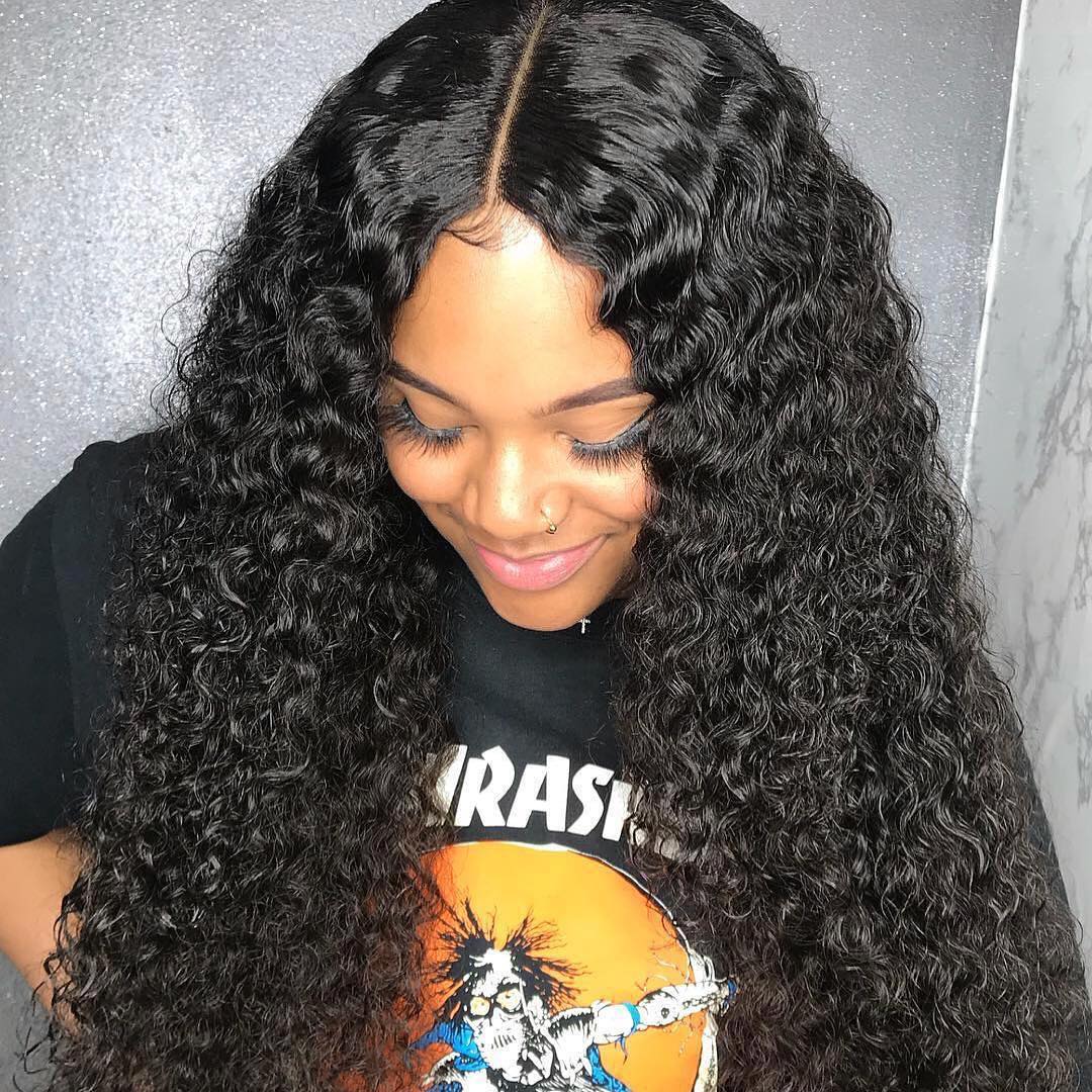 B Top Virgin Italian Curly 13x4 HD Wig Human Hair Wig 150/180 Density