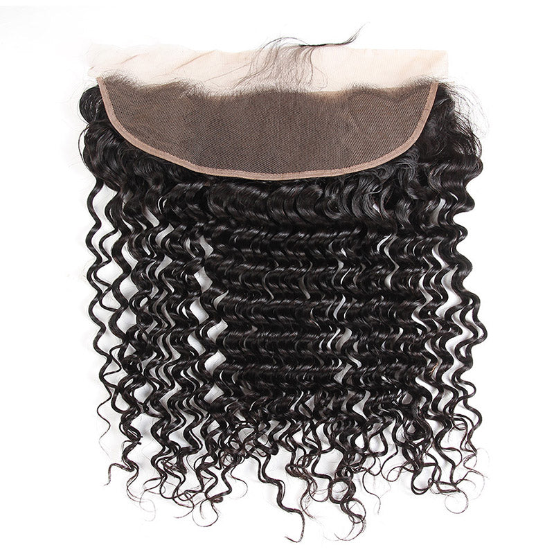 100% Top Virgin Hair Deep Wave 13x4 HD Lace Frontal