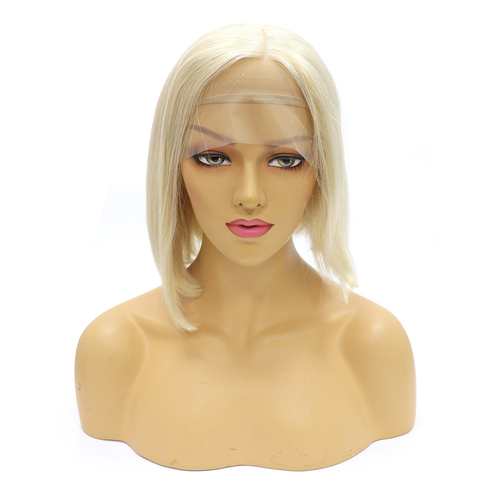 B Top Virgin 613 Blonde 13x4 Straight Hair Lace Front Bob Wig 180 Density with Baby Hair (10"-14" Available)