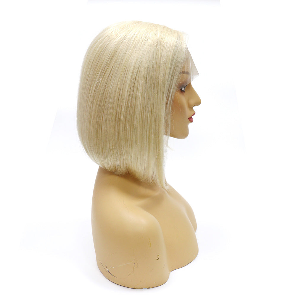 B Top Virgin 613 Blonde 13x4 Straight Hair Lace Front Bob Wig 180 Density with Baby Hair (10"-14" Available)