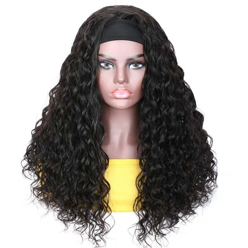 B Top Virgin Italian Curly 13×4 Headband Wig 150 Density