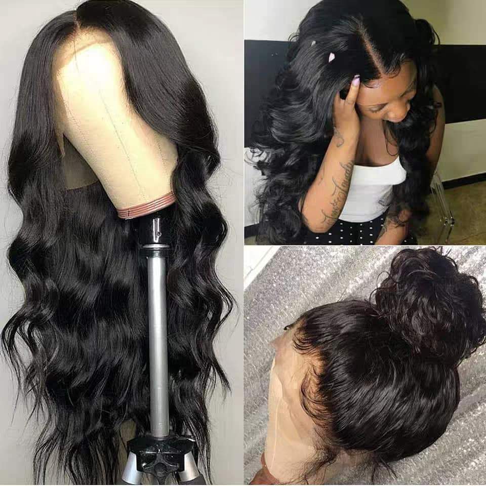 B Top Virgin 13x4 Body Wave Lace Front Transparent  Wig 150 Density with Baby Hair