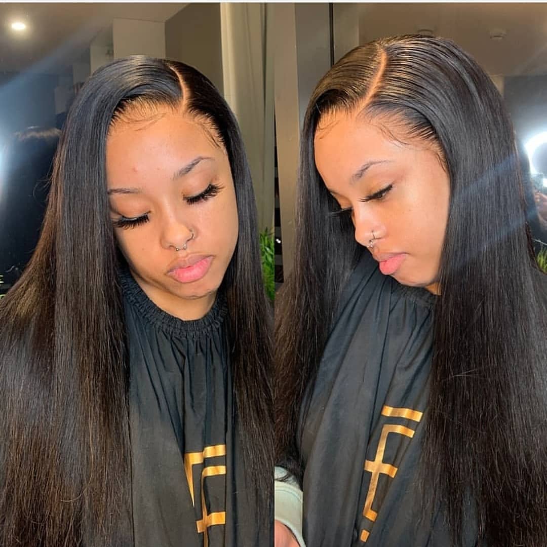 Top Virgin 13x6 Straight Hair Lace Front Wig 150 Density with Baby Hair