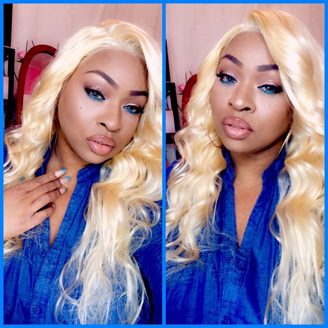 B Top Virgin 613 Blonde 13x4 Body Wave Lace Front Transparent  Wig 180 Density with Baby Hair
