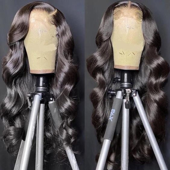 B Top Virgin Body Wave 4x4/5x5 Transparent Lace Closure Wig Human Hair Wig 150/180 Density