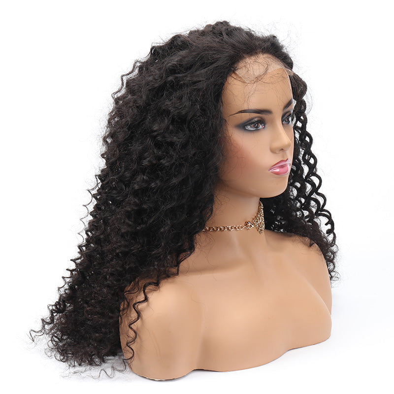 B Top Virgin Deep Wave 13x4 HD Wig Human Hair Wig 150/180 Density