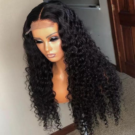 B Top Virgin Italian Curly 4x4/5x5 Transparent Lace Closure Wig Human Hair Wig 150/180 Density