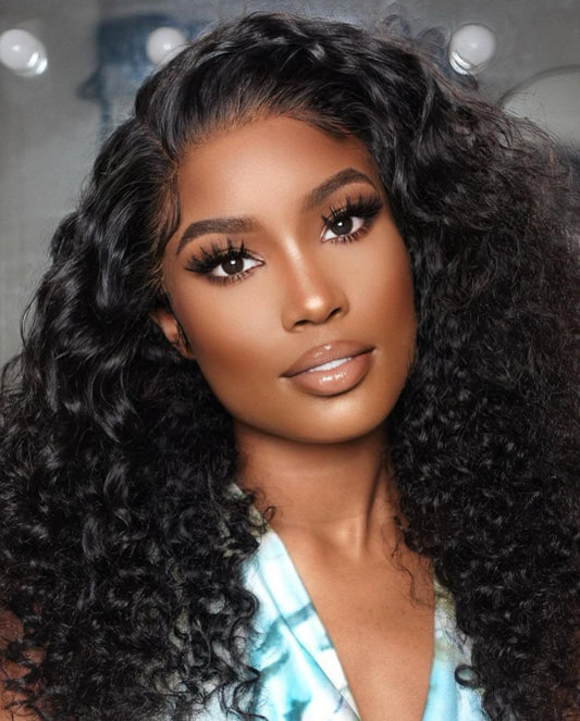 Top Virgin 13x6 Deep Wave Lace Front Wig 150 Density with Baby Hair