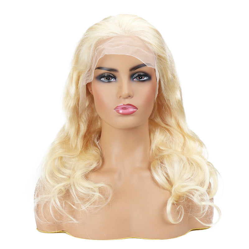 B Top Virgin 613 Blonde 13x4 Body Wave Lace Front Transparent  Wig 180 Density with Baby Hair