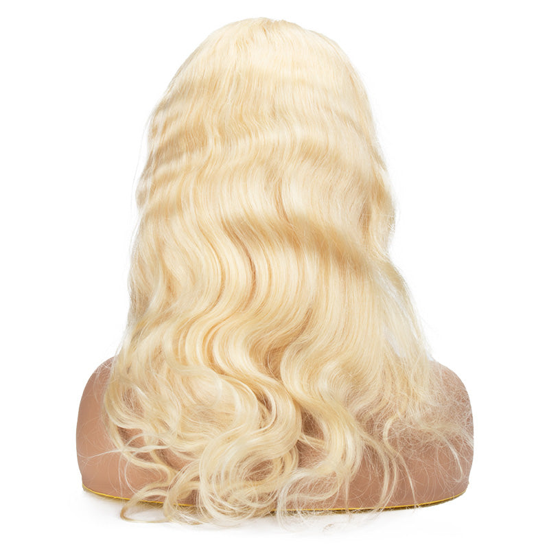B Top Virgin 613 Blonde 13x4 Body Wave Lace Front Transparent  Wig 180 Density with Baby Hair