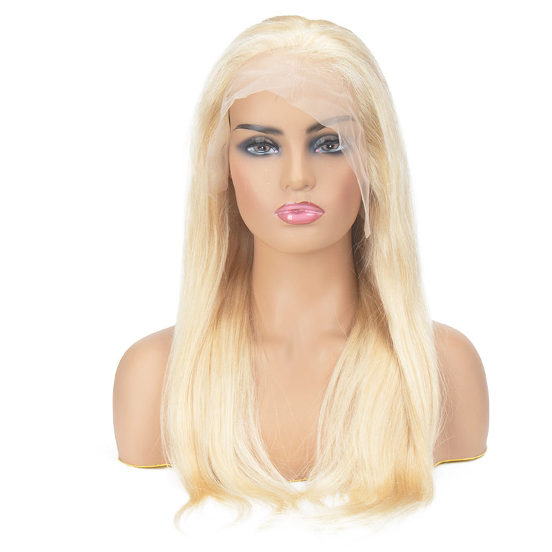 B Top Virgin 613 Blonde 13x6 Straight Hair Lace Front Wig 180 Density with Baby Hair
