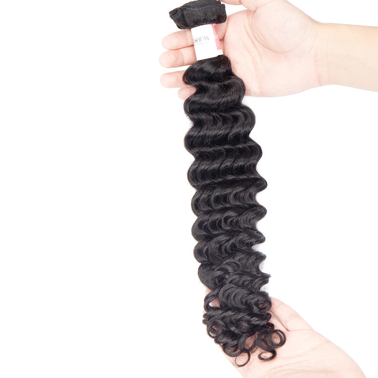 100% Top Virgin Hair Deep Wave Hair Extensions Bundle