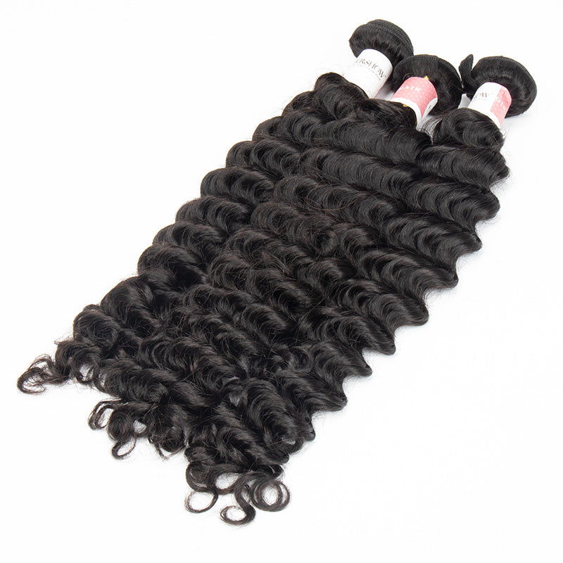 NF001 Top Virgin Hair Deep Wave Hair Extensions 1 Bundles