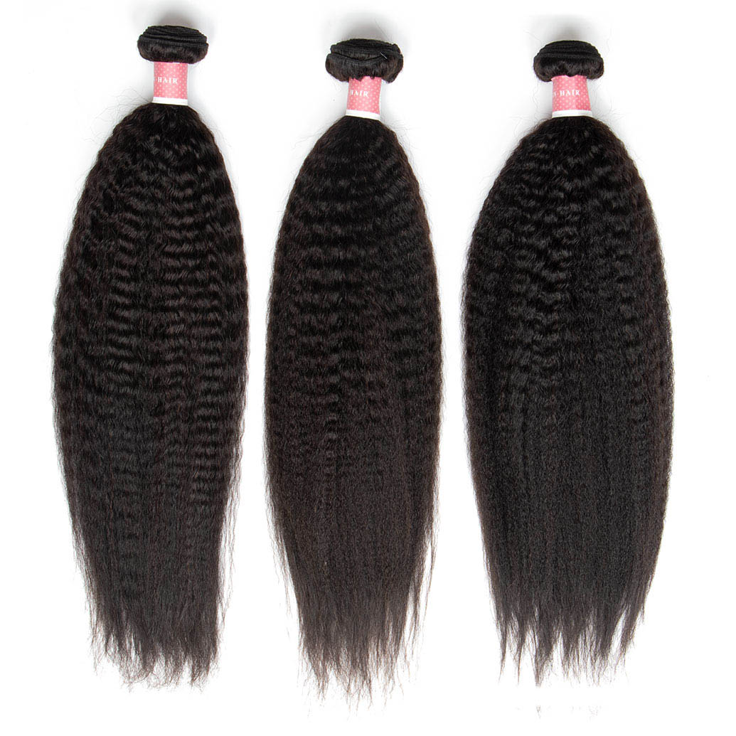 B Top Virgin Hair Kinky Straight Hair Extensions 1 Bundle