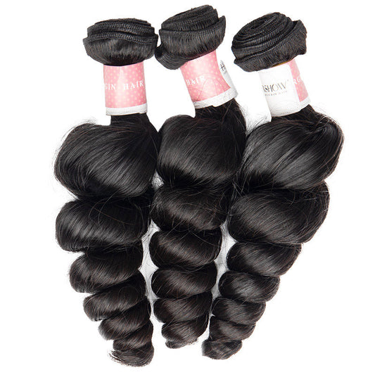 B Top Virgin Hair Loose Wave Hair Extensions 3 Bundles