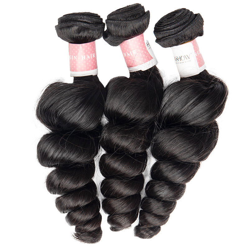 B Top Virgin Hair Loose Wave Hair Extensions 1 Bundle