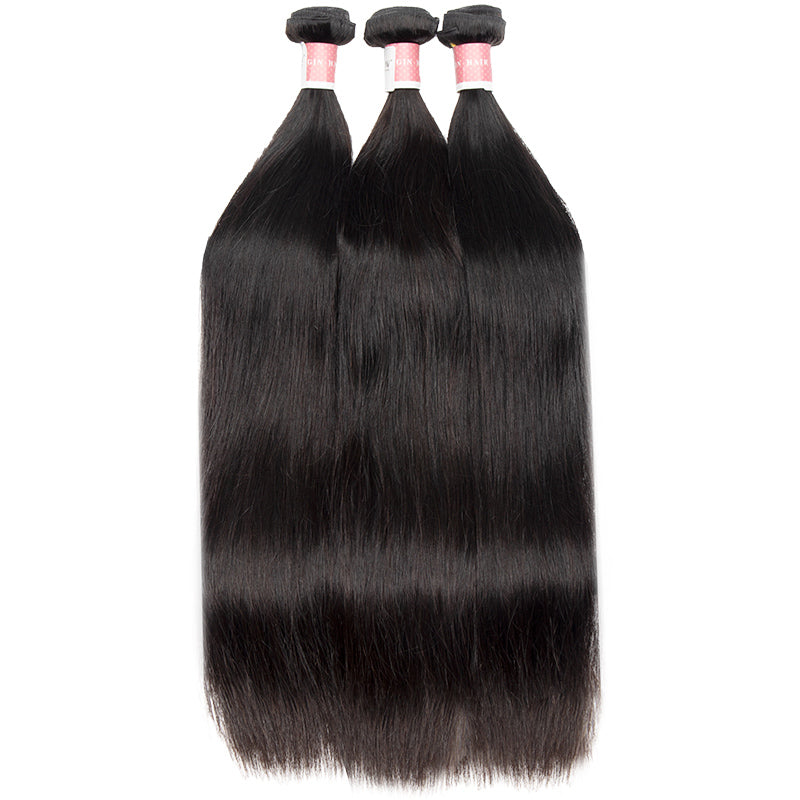 100% Top Virgin Hair Straight Hair Extensions 1 Bundles
