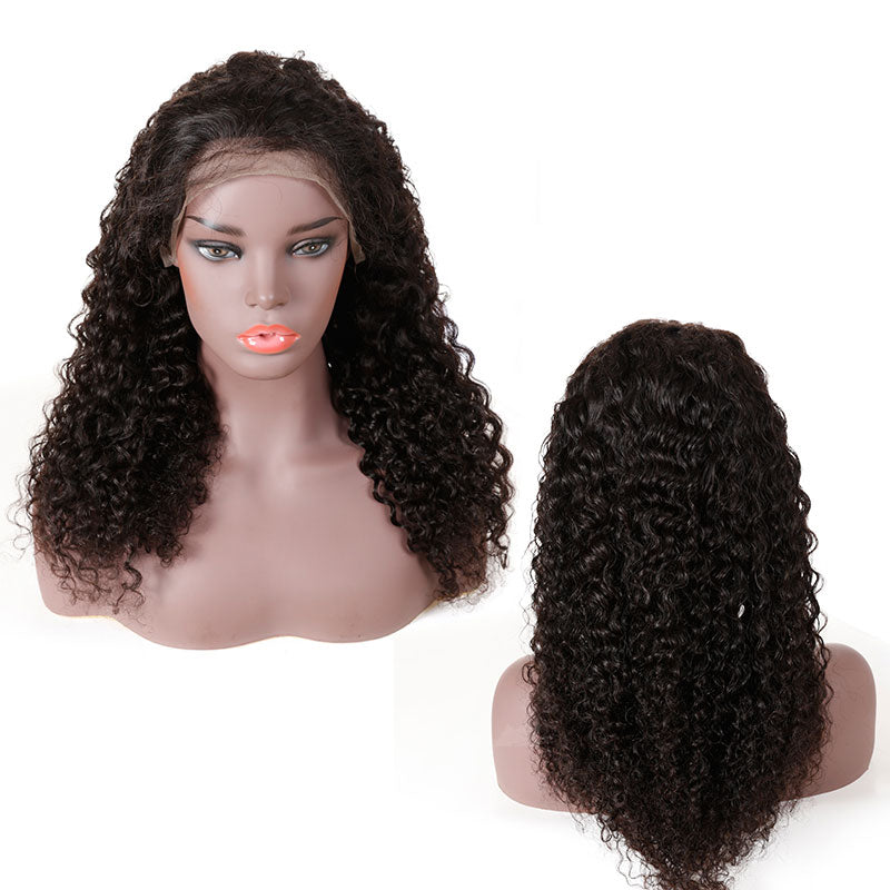 Top Virgin 13x6 Italian Curly Lace Front Wig 150 Density with Baby Hair