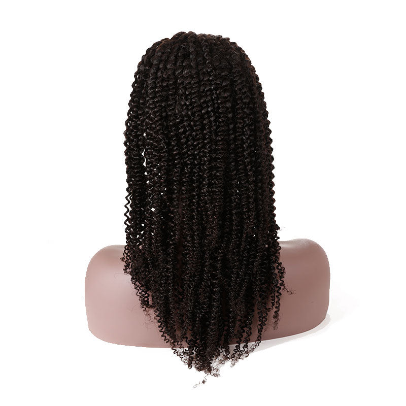 B Top Virgin 13x4 Kinky Curlyl Lace Front Transparent  Wig 150 Density with Baby Hair