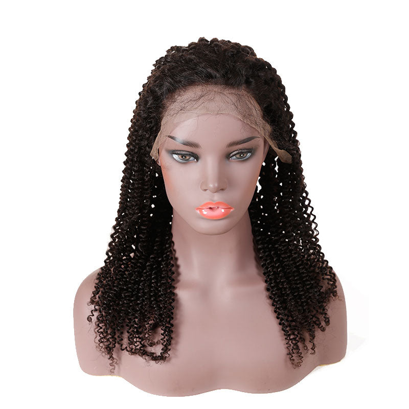 B Top Virgin 13x4 Kinky Curlyl Lace Front Transparent  Wig 150 Density with Baby Hair